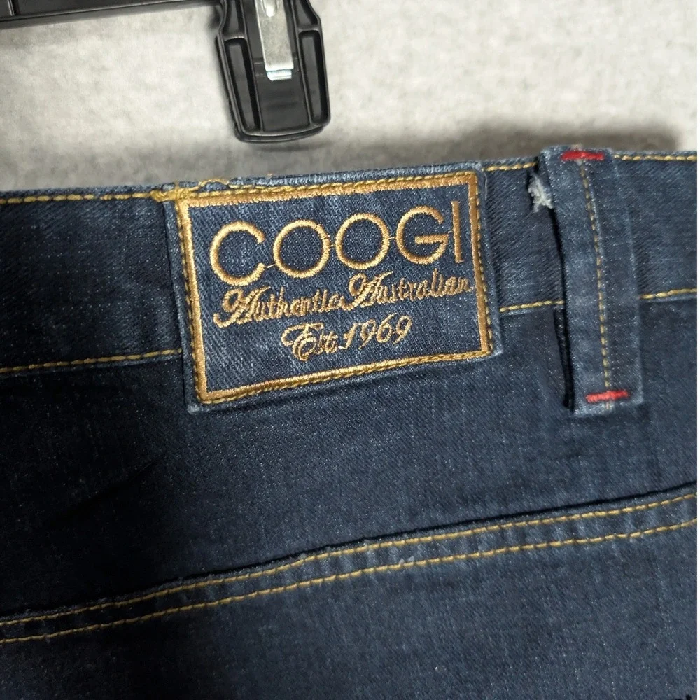 Coogi Denim Shorts Mens 44 Blue Embroidered Logo Baggy Hip Hop Y2K Streetwear